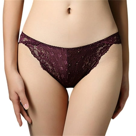 Rumida Women s Lace Panties One-Piece Briefs No Trace Lace Trim Mesh Flirt Underwear Seamless Lingerie Solid Color Breathable Low Waist XL Purple
Rumida Women s Lace Panties One-Piece Briefs No Trace Lace Trim Mesh Flirt Underwear Seamless Lingerie Solid Color Breathable Low Waist XL Purple