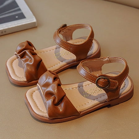 Cathalem Girl Wedge Children Shoes Fashion Flat Sandals Soft Surface Anti Slip Oversized Casual Open Toe Children Sandals Simple Brown 2.5 Years
Cathalem Girl Wedge Children Shoes Fashion Flat Sandals Soft Surface Anti Slip Oversized Casual Open Toe Children Sandals Simple Brown 2.5 Years