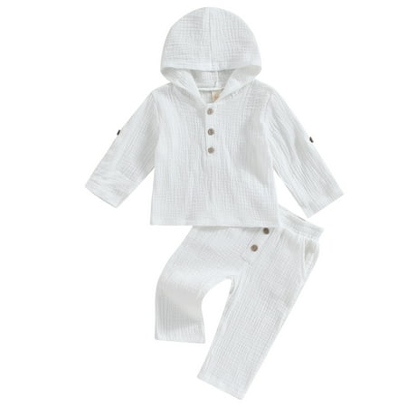 Wallarenear 2Pcs Baby Boy Girl Fall Tracksuit Hooded Sweatshirt Tops Elastic Waist Pants
Wallarenear 2Pcs Baby Boy Girl Fall Tracksuit Hooded Sweatshirt Tops Elastic Waist Pants