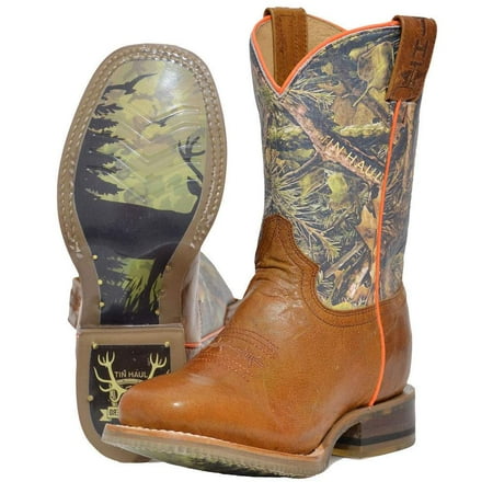 Tin Haul Boys 14-018-0077-0881 Kids Born To Be Outdoors Boot 2 Brown