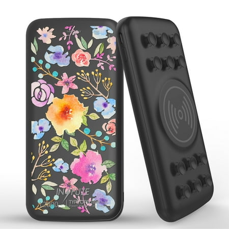 INFUZE Qi Wireless Portable Charger for OnePlus 9 Pro External Battery (12000 mAh 18W Power Delivery USB-C/USB-A 3.0 Ports Suction Cups) with Touch Tool - Watercolor Flowers
INFUZE Qi Wireless Portable Charger for OnePlus 9 Pro External Battery (12000 mAh 18W Power Delivery USB-C/USB-A 3.0 Ports Suction Cups) with Touch Tool - Watercolor Flowers
