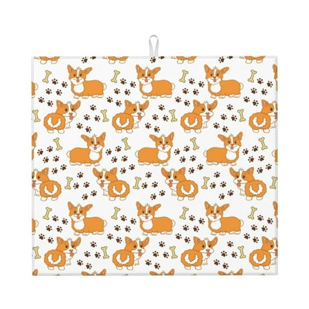 Dish Drying Mats for Kitchen Counter - Cute Corgi Dog Funny_E 16x18In Anti-Slip Absorbent Microfiber Drying Mat for Kitchen Counter Mat Dish Rack Mat with Hanging Loop
Dish Drying Mats for Kitchen Counter - Cute Corgi Dog Funny_E 16x18In Anti-Slip Absorbent Microfiber Drying Mat for Kitchen Counter Mat Dish Rack Mat with Hanging Loop