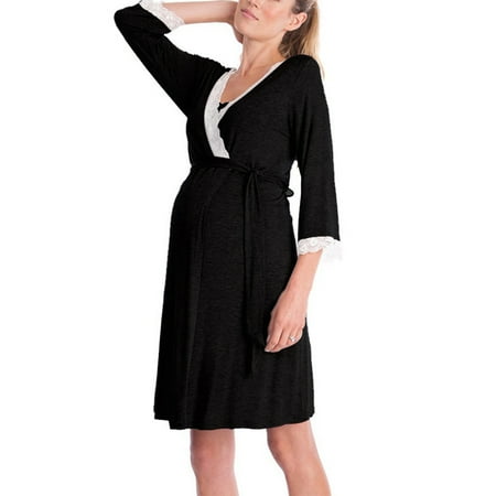 Fashion Women Lace Stitching Seven Sleeve Maternity Casual Dress Gown Pajamas
Fashion Women Lace Stitching Seven Sleeve Maternity Casual Dress Gown Pajamas