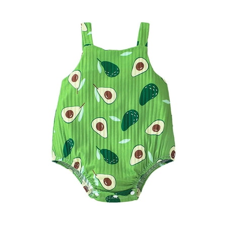 EHTMSAK Newborn Infant Baby Toddler Girl Boy Cotton Sleeveless Fruit Print Bodysuit Green 0-18M 18
EHTMSAK Newborn Infant Baby Toddler Girl Boy Cotton Sleeveless Fruit Print Bodysuit Green 0-18M 18