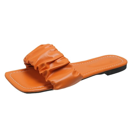 Slippers Women Outdoor Fashion Summer Women Slippers Flat Bottom Square Toe Open Toe Light Comfortable Solid Color Simple And Casual Style
Slippers Women Outdoor Fashion Summer Women Slippers Flat Bottom Square Toe Open Toe Light Comfortable Solid Color Simple And Casual Style