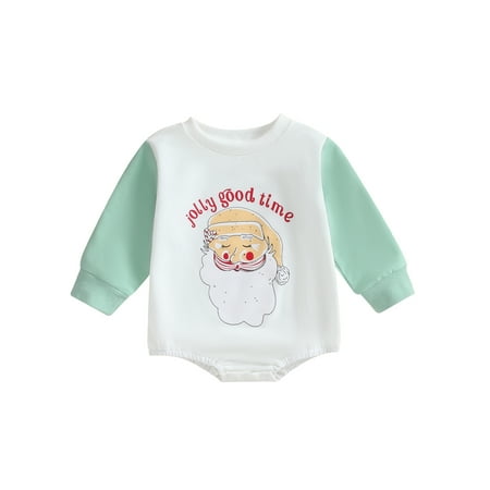 FEORJGP Infant Newborn Baby Christmas Sweatshirt Jumpsuit Cartoon Santa Letter Print Romper Round Neck Long Sleeve Bodysuit Spring Fall Toddler Clothes
FEORJGP Infant Newborn Baby Christmas Sweatshirt Jumpsuit Cartoon Santa Letter Print Romper Round Neck Long Sleeve Bodysuit Spring Fall Toddler Clothes