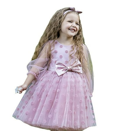 Kids Little Girls Dresses Tulle Long Sleeve Polka Dot Princess Tulle Bow Casual Dress Wedding Birthday Party Dresses Baby Girl Clothes
Kids Little Girls Dresses Tulle Long Sleeve Polka Dot Princess Tulle Bow Casual Dress Wedding Birthday Party Dresses Baby Girl Clothes