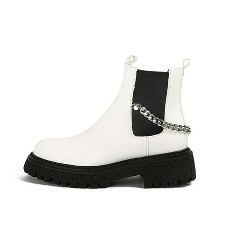 Women‘s Solid Color Metal Chain Decor Short Boots Round Toe PU Leather Platform Boots Women‘s Footwear
Women‘s Solid Color Metal Chain Decor Short Boots Round Toe PU Leather Platform Boots Women‘s Footwear