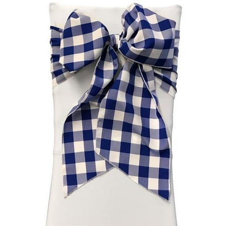 LA Linen TCcheck8x108-Pk10-RoyalK50 Gingham Checkered Chair Bows White & Royal Blue - 8 x 108 in. - Pack of 10
LA Linen TCcheck8x108-Pk10-RoyalK50 Gingham Checkered Chair Bows White & Royal Blue - 8 x 108 in. - Pack of 10