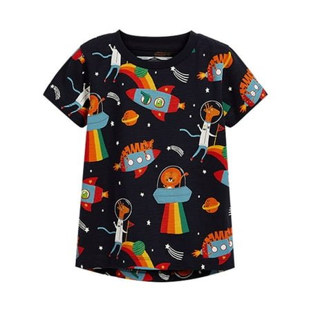 HIBRO Toddler Boys Short Sleeve Tees Cotton Casual UFO Animal And Rainbow Graphic Crewneck Summer Top Clothes T Shirts Tops for Boys Size 4 Top Pack Kids
HIBRO Toddler Boys Short Sleeve Tees Cotton Casual UFO Animal And Rainbow Graphic Crewneck Summer Top Clothes T Shirts Tops for Boys Size 4 Top Pack Kids