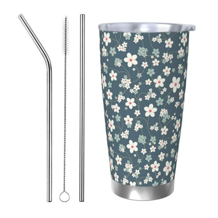 Gaeub Blue Flower Print 20-Ounce Stainless Steel Car Cup Tumblers Cups with Lids and Straw Coffee Cups for Adults Kids Home Car Office School Travel Party-Straw Three-piece Set
Gaeub Blue Flower Print 20-Ounce Stainless Steel Car Cup Tumblers Cups with Lids and Straw Coffee Cups for Adults Kids Home Car Office School Travel Party-Straw Three-piece Set