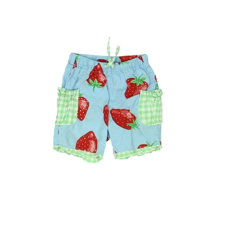 Pre-owned Baby Boden Girls Blue | Strawberries Shorts size: 12-18 Months