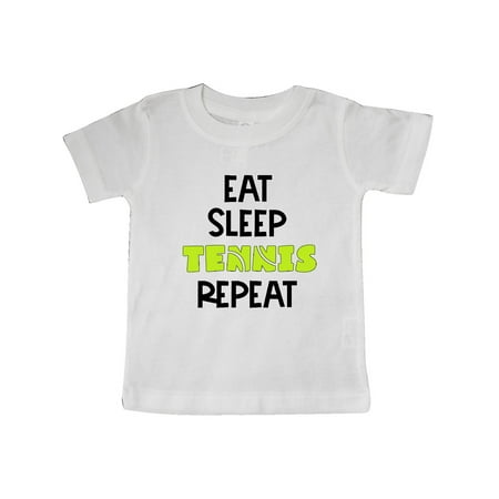 Inktastic Eat Sleep Tennis Repeat Gift Baby Boy or Baby Girl T-Shirt
