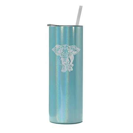 20 oz Skinny Tall Tumbler Stainless Steel Vacuum Insulated Travel Mug Cup With Straw Fancy Elephant (Light Blue Iridescent Glitter)
20 oz Skinny Tall Tumbler Stainless Steel Vacuum Insulated Travel Mug Cup With Straw Fancy Elephant (Light Blue Iridescent Glitter)