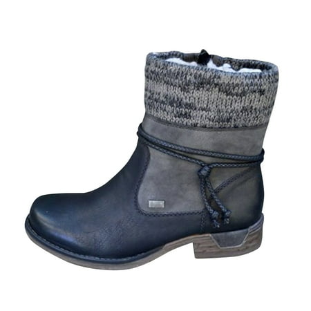Boots for Women Round Toe Leather Stitching Side Zipper Thick Heel Warm Low Heel Boots
Boots for Women Round Toe Leather Stitching Side Zipper Thick Heel Warm Low Heel Boots