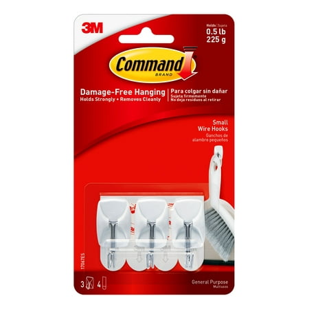 Command Hooks Value Pack White Small 6 Hooks 12 Strips/Pack