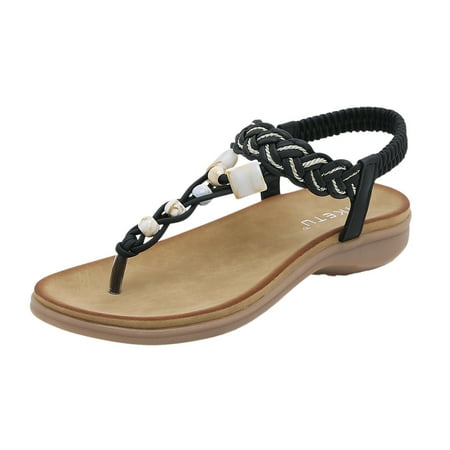 ZAROYEAX Cool Sandals Bohemian Rhinestones Comfortable Round Toe Beach Resort Large Flat Shoes
ZAROYEAX Cool Sandals Bohemian Rhinestones Comfortable Round Toe Beach Resort Large Flat Shoes