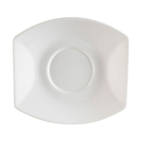 Studio Saucer For 5 Oz. Cup 5 3/4 W x 5 1/4 L x 1/2 H Porcelain Bone White 4 packs