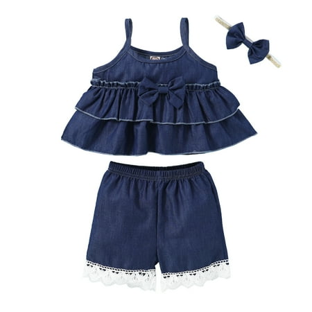 KIMI BEAR Toddler Girls Outfits 3T Toddler Girl Spring Summer Outfits 4T Toddler Girl Pure Color Slip Camisole + Denim Shorts + Headband 3PCS Set Red
KIMI BEAR Toddler Girls Outfits 3T Toddler Girl Spring Summer Outfits 4T Toddler Girl Pure Color Slip Camisole + Denim Shorts + Headband 3PCS Set Red