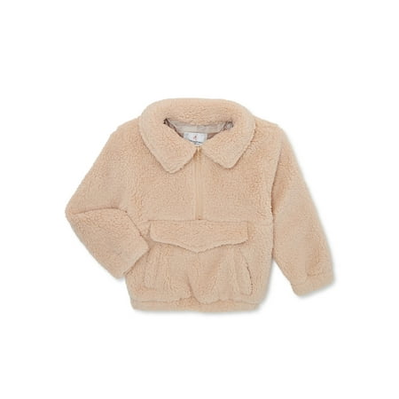 Urban Republic Toddler Girl Faux Sherpa Pullover Jacket Sizes 2T-4T