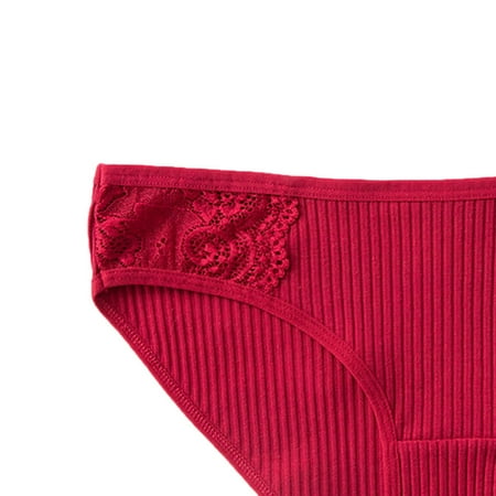 Gubotare Women Panties Cotton Bikini Womes Lace Underwear Panties Sexy Soft SeamlessTrim Briefs Hipster Panties For Ladies Red L
Gubotare Women Panties Cotton Bikini Womes Lace Underwear Panties Sexy Soft SeamlessTrim Briefs Hipster Panties For Ladies Red L