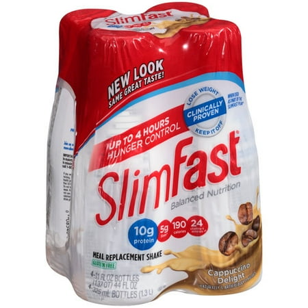 SlimFast Cappuccino Delight Meal Replacement Shakes, 11 fl oz, 4 count SlimFast Cappuccino Delight Meal Replacement Shakes, 11 fl oz, 4 count