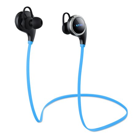 Vtin Swan Bluetooth 4.1 Wireless Sports Headphones, Running Gym Stereo Headsets Built-in Mic, APT-X for iPhone SE 6s 6s plus and Android Phones-Blue