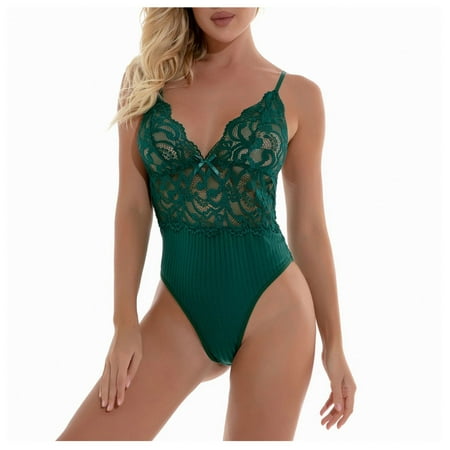 Lingerie for Women Floral Lace Teddy Snap Crotch Bodysuit Sleepwear Sexy Deep V Spaghetti Strap Babydoll Nightgown
Lingerie for Women Floral Lace Teddy Snap Crotch Bodysuit Sleepwear Sexy Deep V Spaghetti Strap Babydoll Nightgown