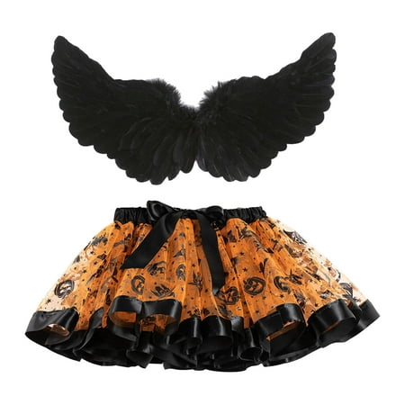 TENSUNNYD Kids Girls Ballet Skirts Hallowmas Party Patchwork Tulle Dance Skirt With Wing Outfits
TENSUNNYD Kids Girls Ballet Skirts Hallowmas Party Patchwork Tulle Dance Skirt With Wing Outfits