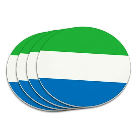 Sierra Leone National Country Flag Coaster Set