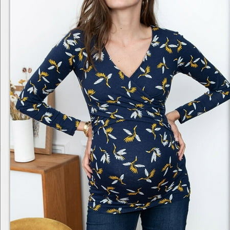 Women Pregnant Nusring Maternity V-Neck Long Sleeve Ruffles Printed Blouse Tops /XXL
Women Pregnant Nusring Maternity V-Neck Long Sleeve Ruffles Printed Blouse Tops /XXL