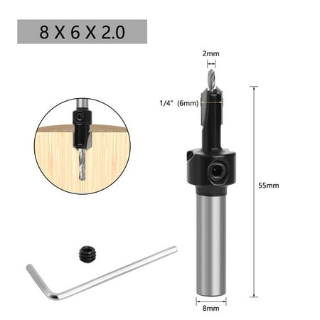 8mm Shank HSS Woodworking Countersink Router Bit Screw Extractor Milling Cutter
8mm Shank HSS Woodworking Countersink Router Bit Screw Extractor Milling Cutter