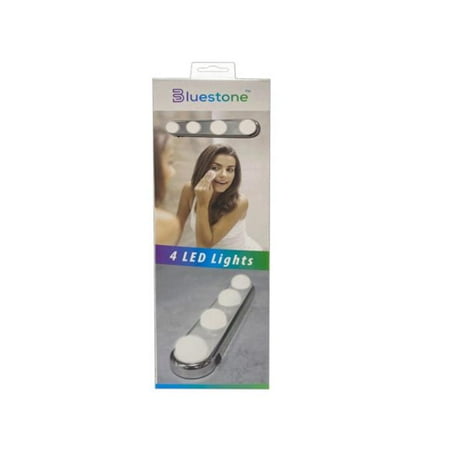 Kole Imports AA817-4 BlueStone Lit Home 4 LED Bulb Vanity Light Strip Silver - Pack of 4
Kole Imports AA817-4 BlueStone Lit Home 4 LED Bulb Vanity Light Strip Silver - Pack of 4