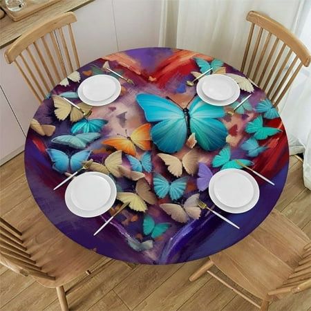 Orinice Heart Butterflies Purple Background Round Table Cover Stain Resistant Washable Indoor Outdoor Tablecloth Kitchen Dining Wedding Parties Waterproof Fabric 100% Polyester 38-42
Orinice Heart Butterflies Purple Background Round Table Cover Stain Resistant Washable Indoor Outdoor Tablecloth Kitchen Dining Wedding Parties Waterproof Fabric 100% Polyester 38-42
