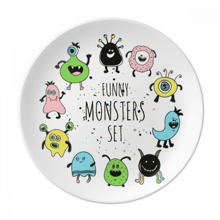 Universe And Alien Monster Set Plate Decorative Porcelain Salver Tableware Dinner Dish
