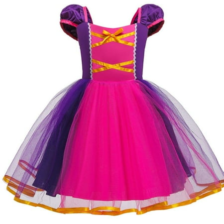 Princess Costume Dress for Little Girls Fancy Birthday Cosplay Party Dress up