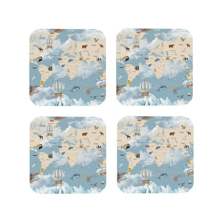Drink Coasters Set of 4 Animals Travel World Map Leather Coasters for Coffee Table Protector Heat Resistant Cute Coasters for Home Decor Housewarming Gifts Bar Kitchen 4 Inch Square
Drink Coasters Set of 4 Animals Travel World Map Leather Coasters for Coffee Table Protector Heat Resistant Cute Coasters for Home Decor Housewarming Gifts Bar Kitchen 4 Inch Square