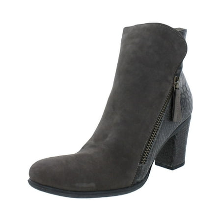 Bueno Womens Yountville Suede Block Heel Ankle Boots