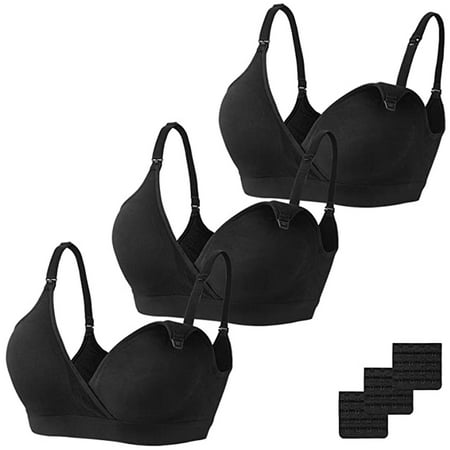 HHei_K Workout Breast Feeding Sports Bra-Padded Seamless High Impact Support Bra3PC
