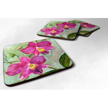 Set of 4 Flower - Orchid Foam Coasters