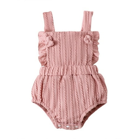 MissiMae Infant Baby Girls Knitted Romper Solid Color Sleeveless Backless Sling Snap Closure Jumpsuits Summer Newborn Bodysuits 0-18M
MissiMae Infant Baby Girls Knitted Romper Solid Color Sleeveless Backless Sling Snap Closure Jumpsuits Summer Newborn Bodysuits 0-18M