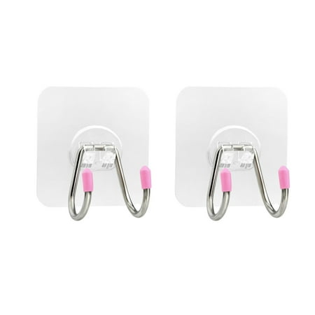 2pcs Self Adhesive Hooks Key Organizer Plug Shaver Holder for Bathroom Kitchen