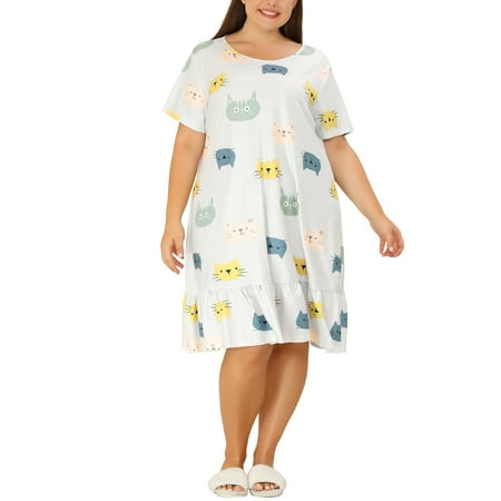 Agnes Orinda Women s Plus Size Nightdress Short Sleeve Soft Comfy Lovely Cat Sleepdress
Agnes Orinda Women s Plus Size Nightdress Short Sleeve Soft Comfy Lovely Cat Sleepdress