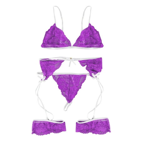 TOTO Lingerie For Women Lace Thong Underwear Sleepwear Bra Without Steel Ring Thong Three-Piece Suit Nightgowns For Women
TOTO Lingerie For Women Lace Thong Underwear Sleepwear Bra Without Steel Ring Thong Three-Piece Suit Nightgowns For Women
