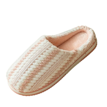 

Dainzusyful Slippers For Women Slippers Warm Furry Slippers Women Slippers Shoes Keep Shoes Flat Home Couples SlipOn Women s Slipper House Slippers For Women Pink