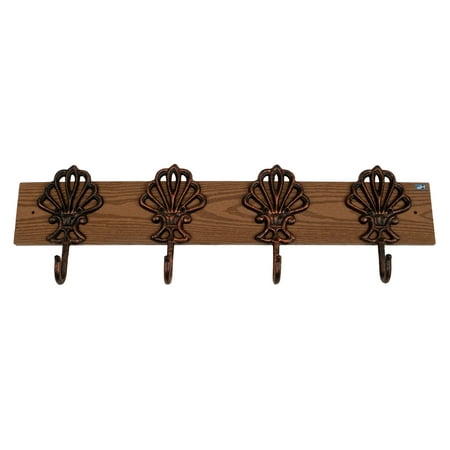 FantasHome 24 Cast Iron Wall Mounted Hook Rack with 4 Hooks - Fleur De Lis Rose Gold & Brown
FantasHome 24 Cast Iron Wall Mounted Hook Rack with 4 Hooks - Fleur De Lis Rose Gold & Brown