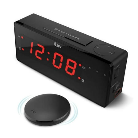 iLuv TSBOOMULBK TimeShaker Boom Wireless Bed-Shaker Alarm Clock