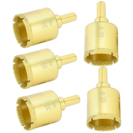 Fugacal Hardware Tools 5Pcs Brazing Drill Bit Hole Saw Drilling Opener For Marble Concrete Glass Ceramic 35mm Hole Saw Set
Fugacal Hardware Tools 5Pcs Brazing Drill Bit Hole Saw Drilling Opener For Marble Concrete Glass Ceramic 35mm Hole Saw Set
