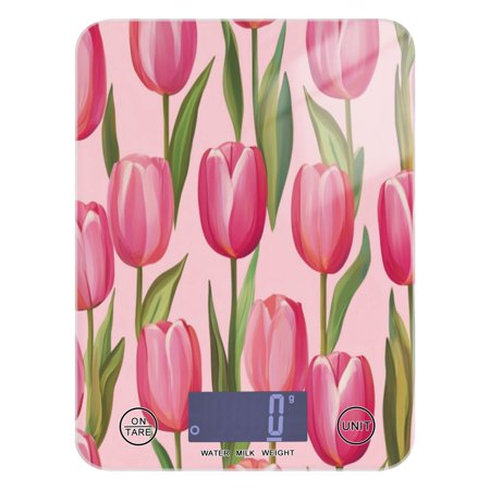 Kitchen Electronic Scale Food Scale 7.68x5.71 inch Multifunctional Digital Kitchen Scale Tempered Glass Decorative Baking Cooking Meal Preparation Pink Tulips3
Kitchen Electronic Scale Food Scale 7.68x5.71 inch Multifunctional Digital Kitchen Scale Tempered Glass Decorative Baking Cooking Meal Preparation Pink Tulips3