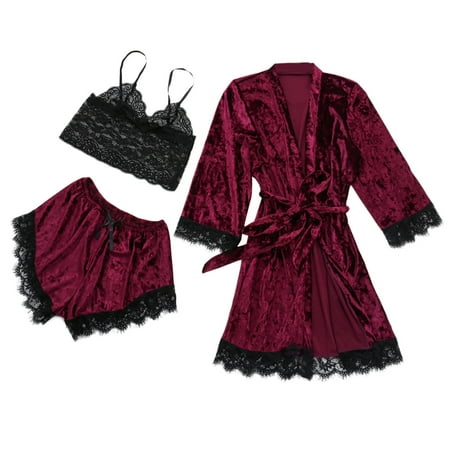 JDEFEG Honeymoon Lingerie for Bride Women s Pajamas Lace Velvet Solid Color Lace Three-Piece Pajamas Nightdress Underwear Sleepwear Romper Other M
JDEFEG Honeymoon Lingerie for Bride Women s Pajamas Lace Velvet Solid Color Lace Three-Piece Pajamas Nightdress Underwear Sleepwear Romper Other M